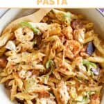 Copycat Cheddar's New Orleans pasta with shrimp, chicken, and sausage.