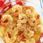 Copycat Red Lobster shrimp scampi in a baking dish.