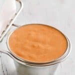A small cup of copycat Red Robin campfire sauce.