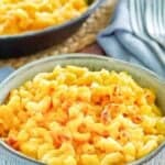 A bowl of copycat Stouffer's macaroni and cheese.