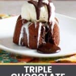 Copycat Applebee's triple chocolate meltdown dessert.
