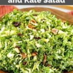 Copycat Cracker Barrel Brussels sprouts and kale salad with maple dressing.