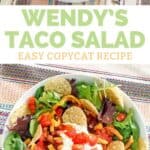 Copycat Wendy's taco salad in a large bowl.